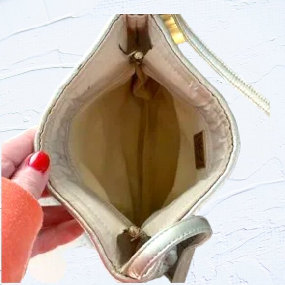 Sharif Woven Leather Crossbody Gold and Silver - Picture 5 of 8